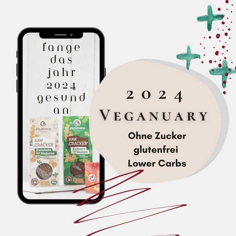 GEWINNSPIEL - VEGANUARY 2024 - zuckerfreie Challenge im Januar 2024 - GEWINNSPIEL