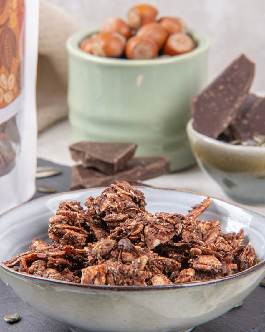 Granola, Msli, Keto, Schoko, Haselnuss, zuckerfrei, vegan, glutenfrei, Diabetiker, Diät