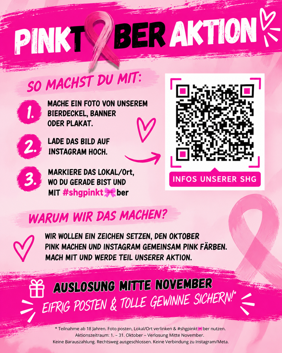 Pinktober Aktion #shgpinktober, Informationen über Pinktober. Elly Momberg macht mit