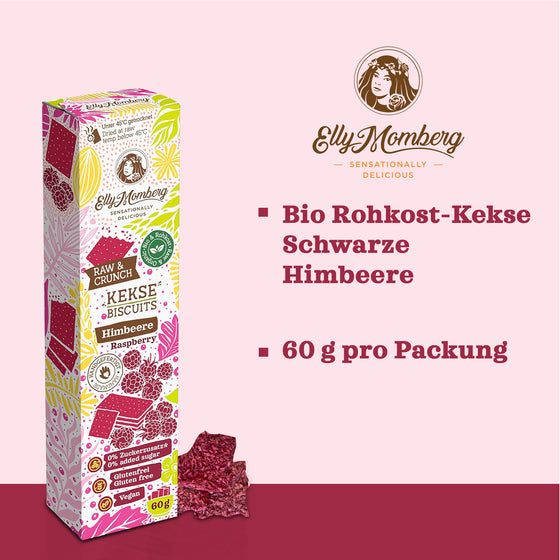 Raw food - ORGANIC Biscuits raspberry, cookies, sugar free, vegan, gluten free