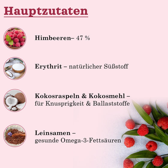 Raw food - ORGANIC Biscuits raspberry, cookies, sugar free, vegan, gluten free