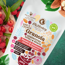  ORGANIC Raw Food Granola - Mandel & Himbeere mit Johannisbrot - ohne Zuckerzusatz, vegan, glutenfrei - in Kürze!