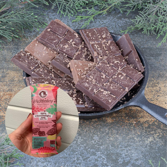 ChocDelight DARK 56% with cocoa nibs 44g, no Added Sugar & Gluten Free, Lower Carb - Keto-suitable
