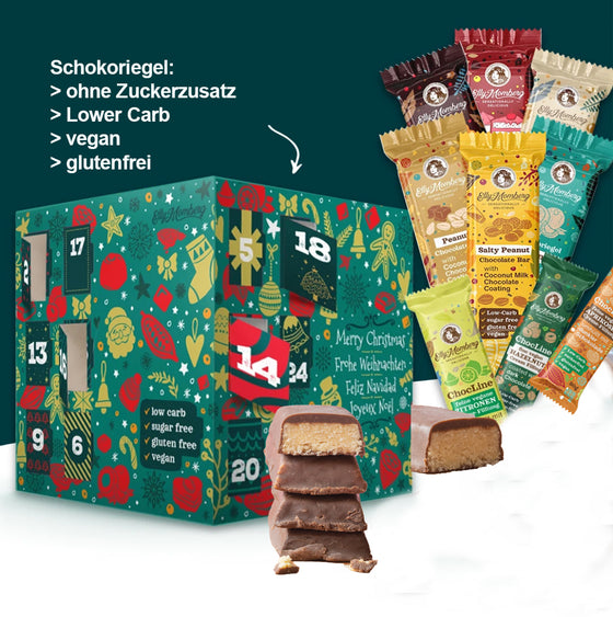 Vegan Advent / Christmas Calendar - Christmas Box 2023 -  vegan - keto - lower carb - no added sugar - gluten free -