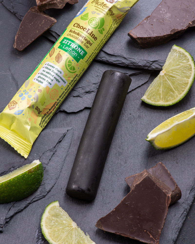 ChocLine Zitrone mit feiner Zitronencreme-Füllung und dunkler Schokolade von Elly Momberg