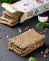 Organic Raw Crackers buckwheat & hemp, no added sugar, vegan, gluten free, diabetics, Elly Momberg