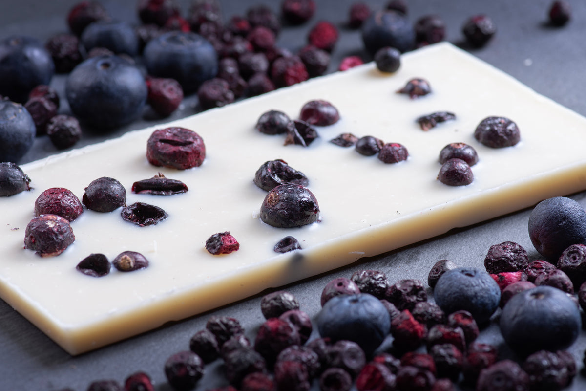 Weiße Schokolade mit Blaubeeren von Elly Momberg