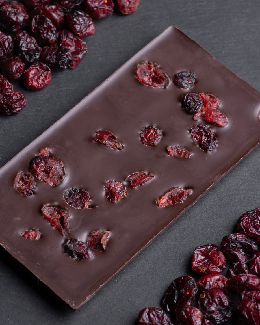  84% dark chocolate ChocDelight with cranberries, dark chocolate bar, keto chocolate, no added sugar, vegan, gluten free, diabetics, keto diet, bar of chocolate