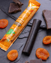 ChocLine chocolate gourmet bar apricot with coconut cream filling, coated with dark chocolate, snack, no added sugar, vcsegan, gluten free, lower carb, keto, for diabetics