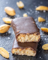 salty peanut gourmet bar, snack, no added sugar, vegan, gluten free, lower carb, keto, for diabetics