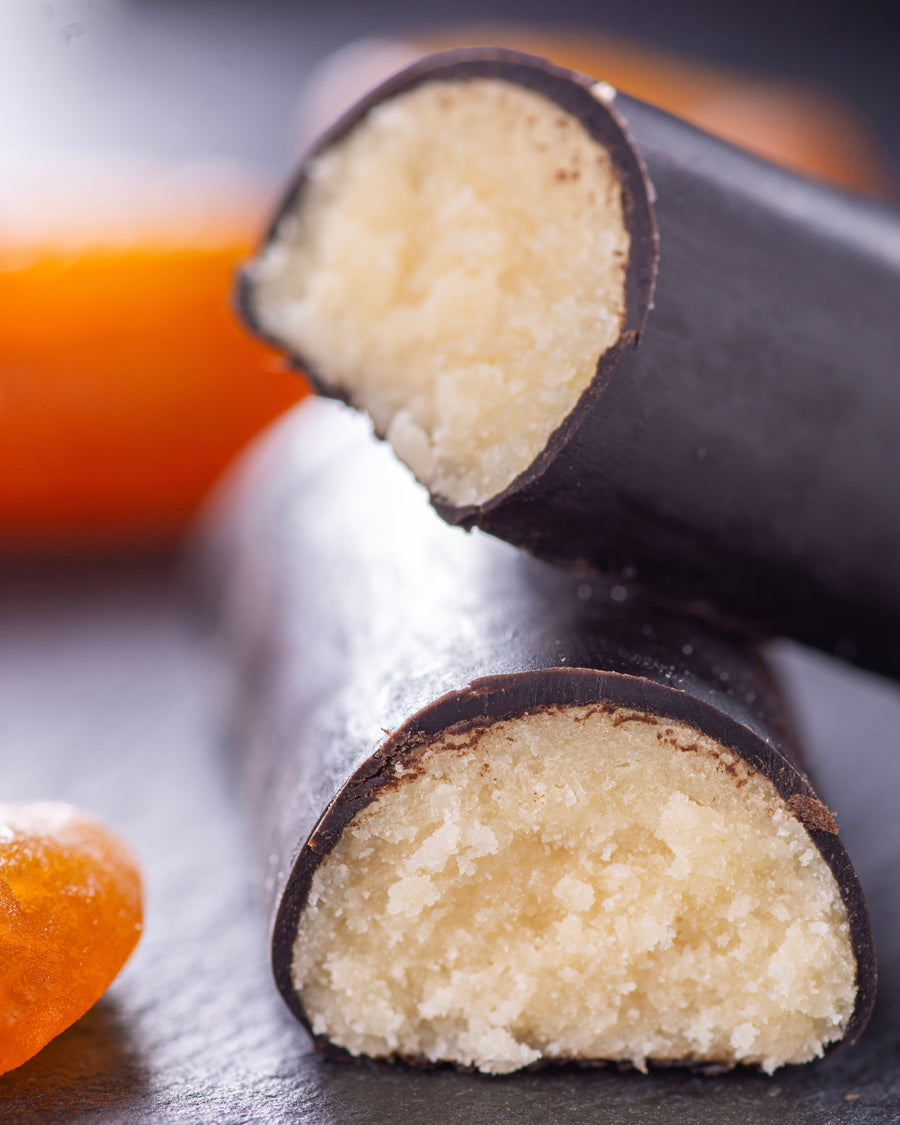 ChocLine chocolate gourmet bar apricot with coconut cream filling, coated with dark chocolate, snack, no added sugar, vcsegan, gluten free, lower carb, keto, for diabetics