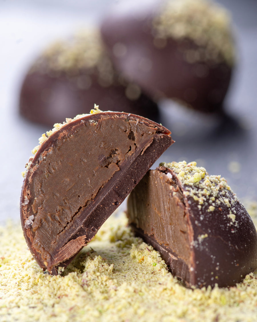 Elly Momberg Pralinen Pistazie, Haselnuss, kokos, Kaffee, ohne Zukcerzusatz, vegan, glutenfrei, keto freundlich, 4 Sorten