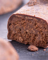 close up on chocolate truffle 