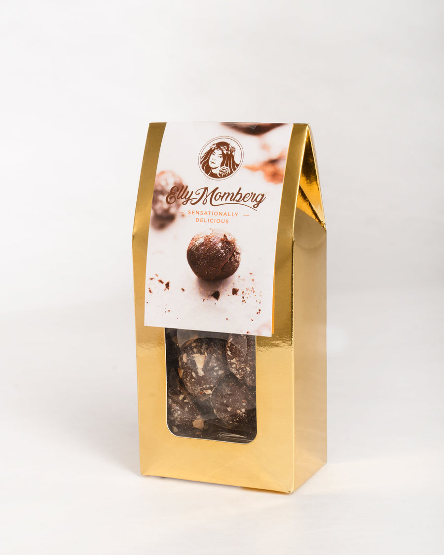 Pralinen, Trüffel, Mandel, Chia, Keto, vegan,  ohne Zuckerzusatz, glutenfrei
Ketodiät, Ketoernährung, ohne Zucker, zuckerfrei, Schokoalde, Elly Momberg

Truffles pralines; keto, ketogenic diet, sugar-free/no added sugar, vegan, gluten-free, chocolate.