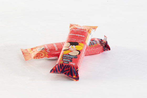 Gourmet-Schokoriegel - MARZIPAN 30g Vegan Chocolate, No Added Sugar & Gluten Free
