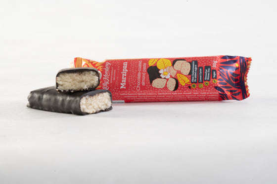 Gourmet-Schokoriegel - MARZIPAN 30g Vegan Chocolate, No Added Sugar & Gluten Free