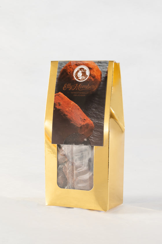 Organic Cacao Nibs Pralines with Hazelnut Paste - no sugar added, vegan, gluten-free, keto