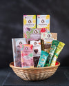 Geburtstag Geschenk gesund Schokolade ohne Zucker zuckerfrei, vegan, glutenfrei in schöner Gesburtstagstasche, Diabetiker, ohne Zucker, vegan, glutenfrei