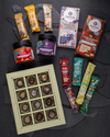 Geschenkbox Grand Deluxe Silber mit Riegeln, Fruchtaufstrichen, Schokoladentafeln und Pralinen von Elly Momberg
