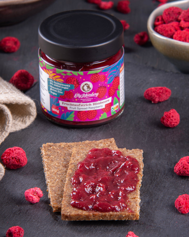 Himbeer-Fruchtaufstrich, Marmelade mit Erythrit gesüßt von Elly Momberg
