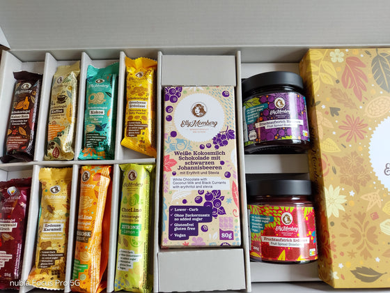 Elly Momberg - Gift Box Grand Deluxe SILVER -  including: spreads, chocolate bars SILBER
