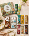 Pralinen, ChocLine Riegel, Schokoriegel und Schokoladentafeln von Elly Momberg. Inhalt von der Geschenkbox Grand Deluxe Silver
