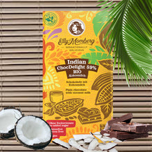  BIO Indian ChocDelight 59% Kokosmilch – vegane Schokolade, ohne Zuckerzusatz, Low-Carb, keto-freundlich und glutenfrei