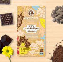  ChocDelight 46% - Kokosmilch-Schokolade mit gerösteten Mandeln 60g