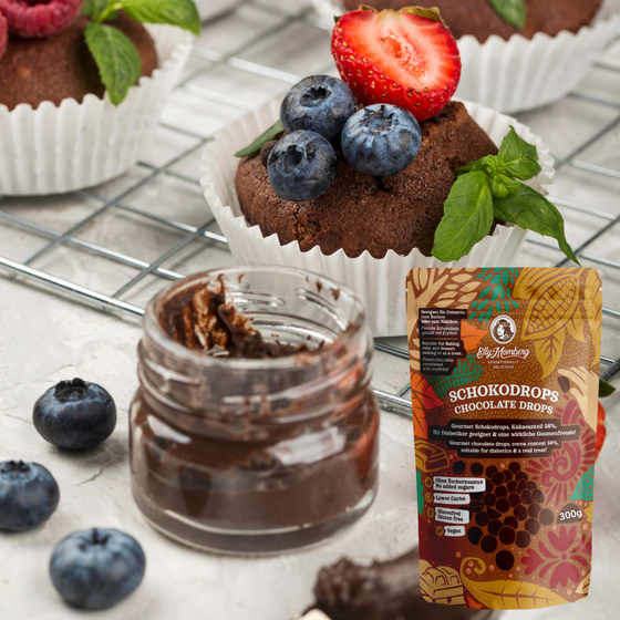 Chocolate Chips / Drops Keto for backing, desserts or as a treat - vegan, no added sugar, lower carb, gluten free - 300g - 2299