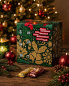 Veganer Adventskalender Grün 2026 mit 24 Überraschungen, Schokolade, Pralinen und Riegeln von Elly Momberg