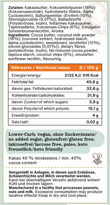 Chocolate Trio - Vegan Chocolate, No Added Sugar & Gluten Free - Classic chocolate