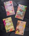 ChocDelight Schokoladentafeln 4er Set mit vier Schokoladensorten ohne Zuckerzusatz und vegan von Elly Momberg. Bild zeigt 4 Schokoladenpackungen