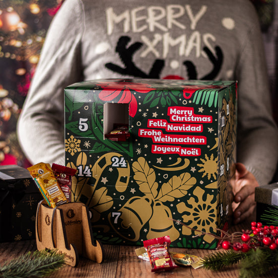 Veganer Adventskalender Cube – Merry Christmas Edition 2025 | Ohne Zuckerzusatz & Glutenfrei