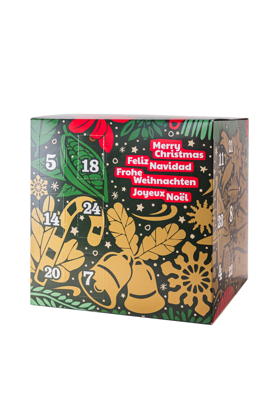 Veganer Adventskalender Cube – Merry Christmas Edition 2025 | Ohne Zuckerzusatz & Glutenfrei