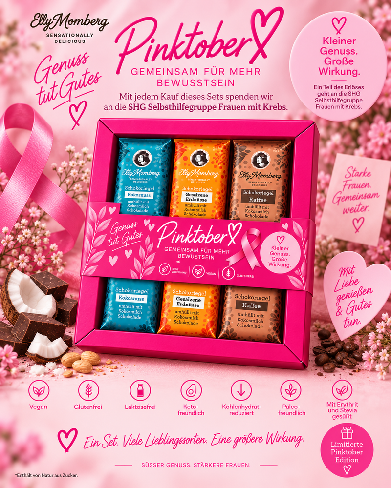 Pinktober - gemeinsam gegen Brustkrebs geschenkset. Elly Momberg spendet an SHG Frauen mit Brustkrebs
