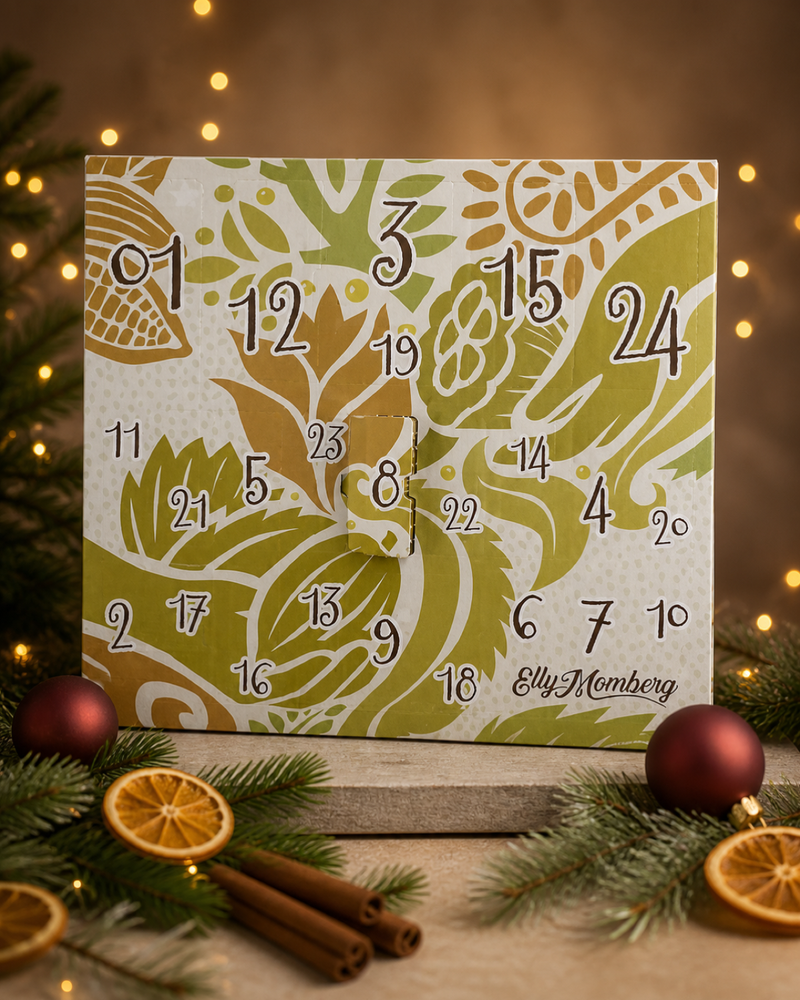 Veganer Adventskalender Deluxe 2026 mit 24 Überraschungen ohne Zuckerzusatz, zuckerfrei, für Diabetiker, glutenfrei, keto freundlich, Diät