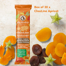  ChocLine Apricot 30g Box of 30 Vegan Chocolate, No Added Sugar & Gluten Free