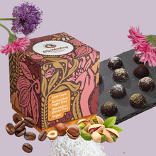  Pralines - box of chocolates - Vegan Chocolate, No Added Sugar & Gluten Free 96g